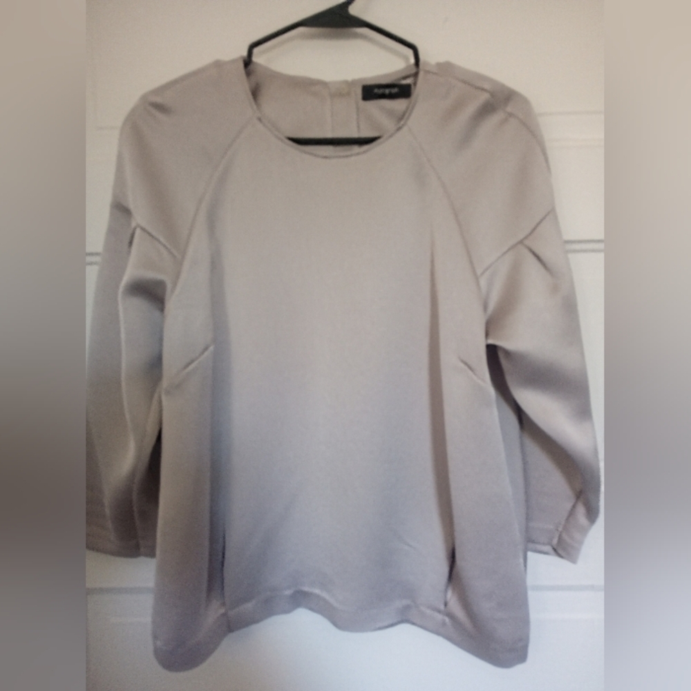 Elegant Silver Women's Top